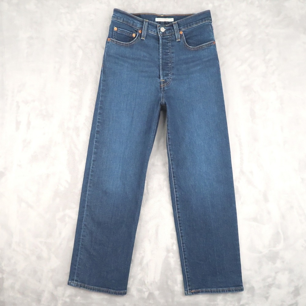 Levi's Jeans Women 27 Fit 26x26.5 Blue Ribcage Straight Ankle 72693-0106 Classic